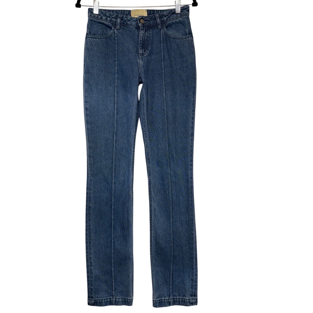 Paloma‎ Wool PC3201 Blue Straight Leg Seam Detail Jeans Womens Size 34 (2)